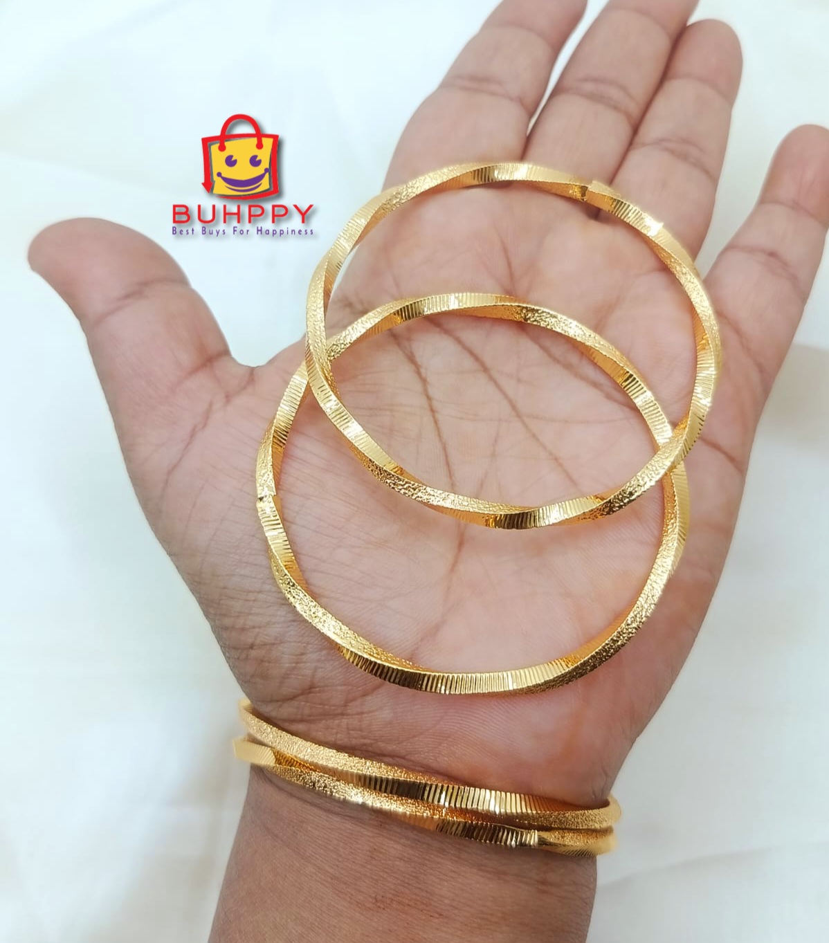 Premium Golden Bangle angle